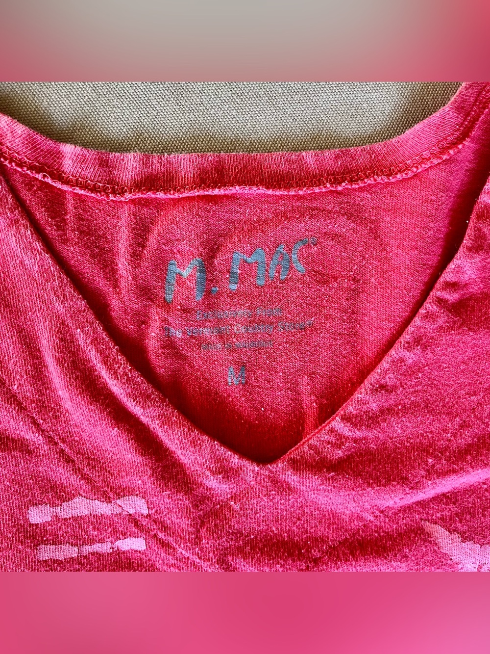M. Mac Coral/Hot Pink Fish Cotton T-Shirt Maxi Dress Beachy Coastal | Size M - Picture 2 of 7